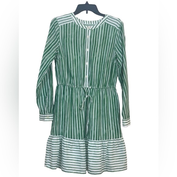 LOFT Dresses & Skirts - Loft flirty flounce hem drawstring waist Henley dress. Size M GUC